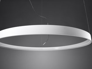 Miniaturka 14 - Designerska lampa LED z białym wykończeniem do nowoczesnych wnętrz