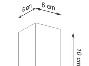 Miniaturka 8 - Rysunek techniczny kinkietu LED 10 x 6 cm