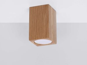 Miniaturka 1 - Kwadratowy kinkiet LED w wykończeniu dębowym