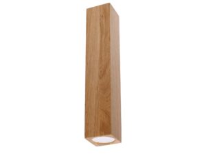 Miniaturka 7 - Designerska lampa drewniana wisząca z prostokątnym profilem