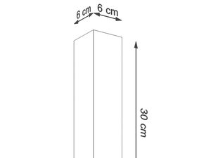 Miniaturka 5 - Wymiary drewnianej lampy wiszącej – 6x6 cm, długość 30 cm