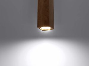 Miniaturka 2 - Drewniana lampa wisząca z jednym punktem światła