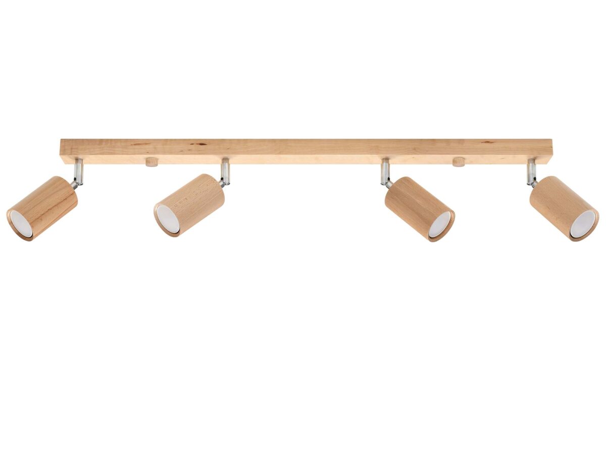 Nowoczesność i Klasa: Plafon TRILLION 4 Drewno Dąb