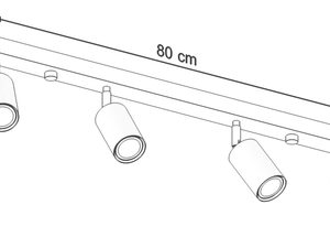 Miniaturka 6 - Rysunek techniczny – lampa sufitowa LED o długości 80 cm