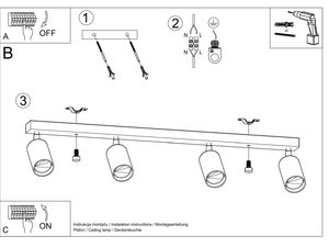 Miniaturka 7 - Instrukcja montażu sufitowej szyny z reflektorami