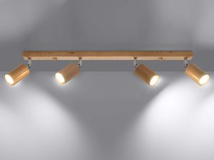 Miniaturka 2 - Szyna z dwoma drewnianymi reflektorami LED