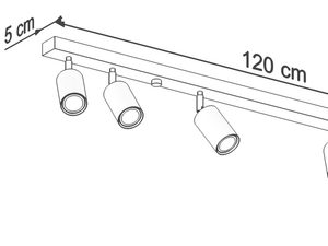 Miniaturka 6 - Drewniana listwa sufitowa z ruchomymi reflektorami LED