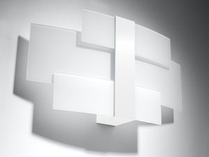 Miniaturka 4 - Nowoczesny plafon LED z prostokątnych segmentów w kolorze białym