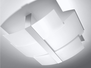 Miniaturka 4 - Designerski plafon LED z zaokrąglonymi panelami w białym kolorze