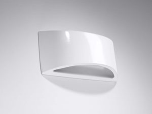 Miniaturka 1 - Biały kinkiet LED o nowoczesnym zakrzywionym profilu