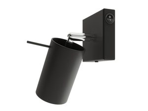 Miniaturka 3 - Designerski kinkiet LED czarny do minimalistycznego wnętrza na białym tle