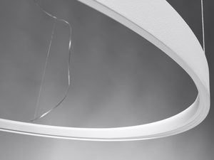 Miniaturka 15 - Nowoczesna lampa LED z białym pierścieniem do minimalistycznego wnętrza