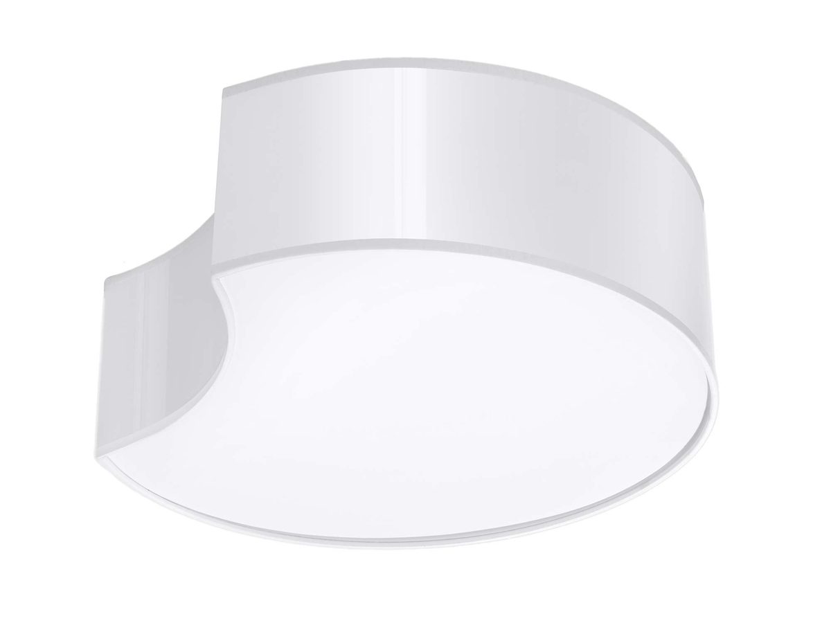 Geometria w Oświetleniu: Plafon DRACO 1 PVC Biały