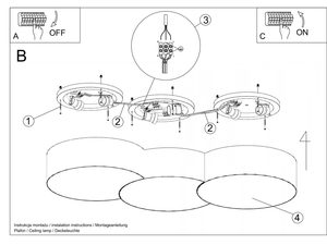Miniaturka 7 - Schemat montażu potrójnej lampy LED z modułami