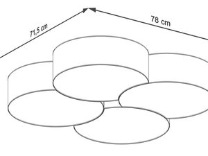 Miniaturka 6 - Duży plafon sufitowy z białymi zaokrąglonymi panelami LED
