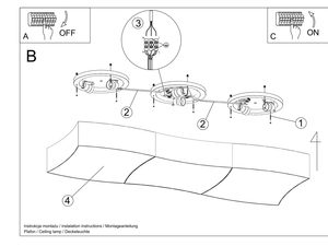 Miniaturka 7 - Schemat rozmieszczenia oświetlenia w salonie z kanapami