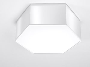 Miniaturka 1 - Lampa LED sześciokątna biała, styl nowoczesny do salonu