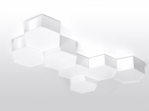 Miniaturka 4 - Biała geometryczna kompozycja świetlna LED do nowoczesnych wnętrz