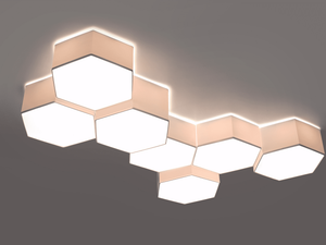 Miniaturka 5 - Plafony LED w układzie plastra miodu z podświetleniem brzegowym