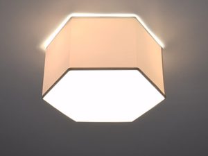 Miniaturka 8 - Designerski plafon LED z miękkim światłem, odcień brzoskwiniowy