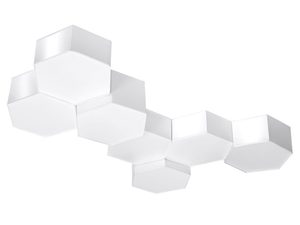 Miniaturka 9 - Biała geometryczna lampa LED w stylu nowoczesnym