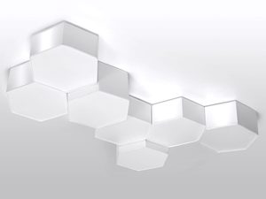 Miniaturka 10 - Nowoczesna kompozycja plafonów LED w czarno-białej aranżacji