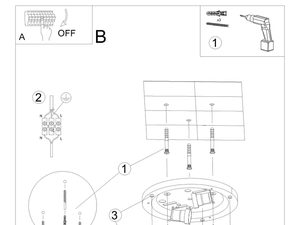 Miniaturka 13 - Instrukcja montażu plafonu LED z sześciokątną oprawą