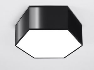 Miniaturka 7 - Lampa LED sześciokątna czarna z mocnym światłem