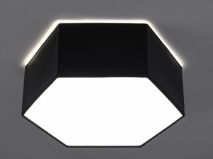 Miniaturka 8 - Nowoczesny plafon LED sześciokątny z czarną oprawą