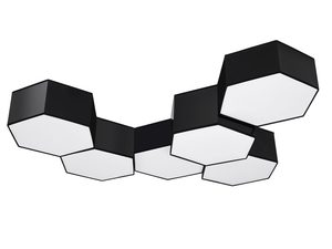 Miniaturka 9 - Białe plafony LED w układzie sześciokątnym, styl futurystyczny