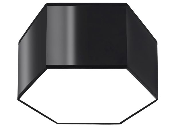 Lampa LED sześciokątna z czarnym wykończeniem do nowoczesnych wnętrz