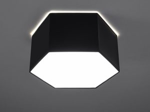 Miniaturka 2 - Czarna lampa LED w kształcie sześciokąta, styl nowoczesny