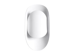 Miniaturka 14 - Designerska owalna lampa LED w białym kolorze