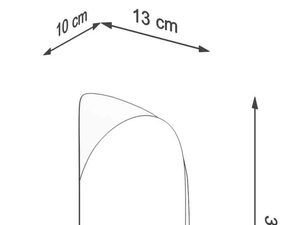 Miniaturka 2 - Rysunek techniczny owalnej lampy LED z elementami montażowymi