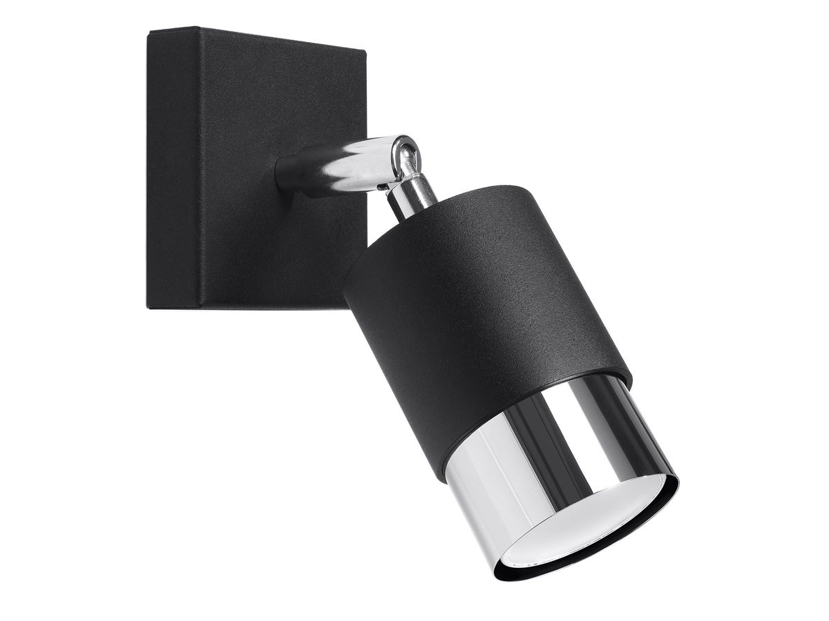 Wielofunkcyjny Kinkiet Czarno-Chromowy NORMA