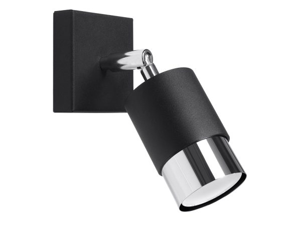 Reflektor LED ścienny z chromowanym wykończeniem, styl glamour