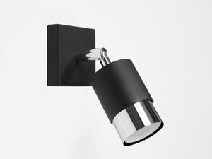 Miniaturka 1 - Reflektor LED czarno-srebrny, styl nowoczesny do korytarza