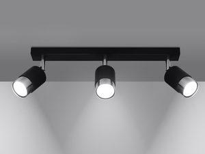 Miniaturka 2 - Nowoczesne wnętrze salonu z czarnymi reflektorami sufitowymi