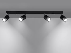 Miniaturka 5 - Szynoprzewód LED z reflektorami do salonu w stylu industrialnym