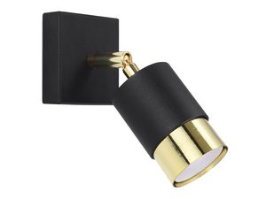 Miniaturka 2 - Lampa punktowa czarna LED z regulowanym kloszem i złotem