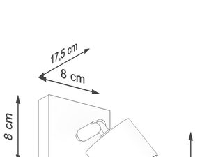 Miniaturka 4 - Schemat techniczny montażu reflektora LED, długość 17,5 cm