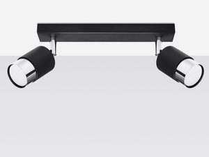 Miniaturka 4 - Lampa sufitowa z reflektorami LED w czarno-białym stylu