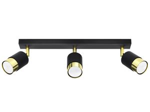 Miniaturka 3 - Minimalistyczna czarna listwa z trzema reflektorami LED