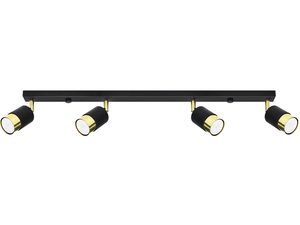 Miniaturka 8 - Nowoczesna szynowa lampa z reflektorami czarno-złotymi LED
