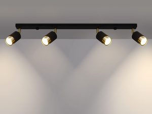 Miniaturka 2 - Czarna szynowa lampa LED z czterema reflektorami do biura