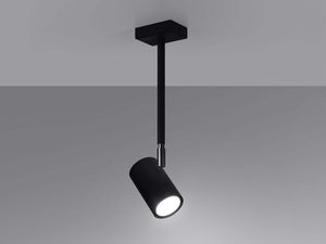 Miniaturka 2 - Czarna lampa sufitowa typu tuba – minimalistyczny design