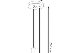 Miniaturka 7 - Rysunek techniczny lampy LED, wysokość 112 cm