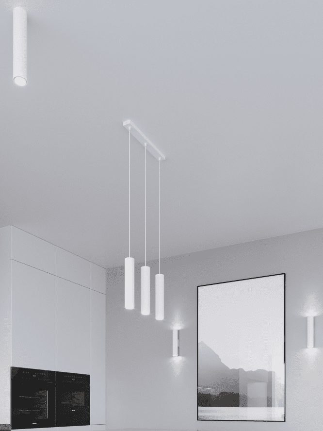 Nowoczesna Lampa Wisząca LUMEN 3P Biały