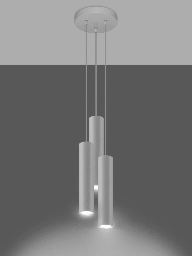 Nowoczesna Lampa Wisząca LUMEN 3P Biały