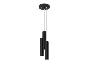 Miniaturka 9 - Designerska lampa LED z czarnymi zwisami tubowymi na białym tle